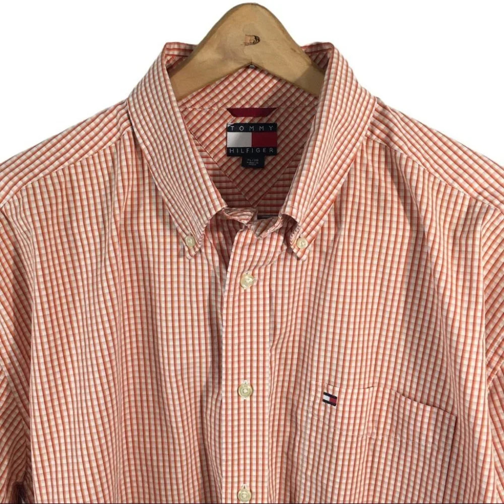BF518 Tommy Hilfiger Short Sleeve Button Down Shirt XL - Picture 3 of 3